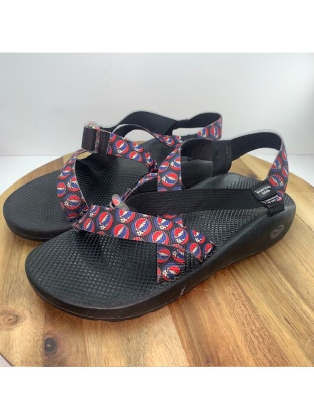 Grateful Dead Chaco Sandals Mens Size 13 Steal Your Face Concert Band Festival